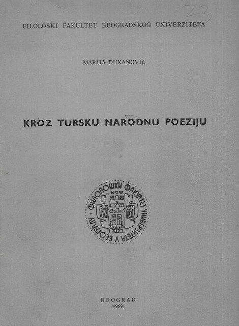 Kroz tursku narodnu poeziju - Marija Đukanović