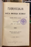 Gimnazija kneza Miloša Velikog, pedagoška istorijska rasprava - Ljubomir M. Protić (1901)