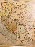 Kraljevina Srbija, Austrougarska i okolne zemlje pred Prvi svetski rat, sa ucrt. promenama granica nakon rata - Dragutin J. Derocco 1918