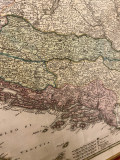 Tok reke Dunav ... srednji deo u kome se nalaze Mađarska, Sklavonija, Bosna, Dalmacija i Srbija - Johann Baptist Homann (1720)