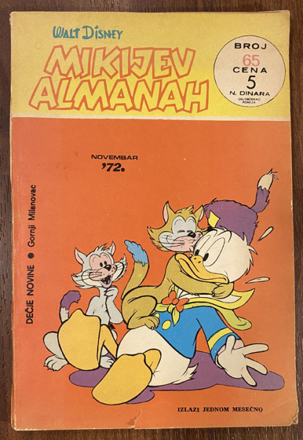 Mikijev almanah 65, novembar 1972