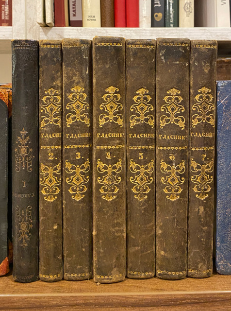 Glasnik društva srbske slovesnosti I-VII 1847-1855 u originalnom povezu