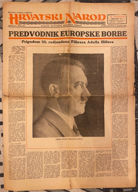 Firer Adolf Hitler, 55. rođendan - Hrvatski narod 20. travanj 1944