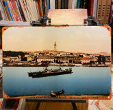 Pogled na Beograd sa austrijske strane krajem XIX veka : Vintage print na metalu Pogled na Beograd sa austrijske strane krajem XIX veka : Vintage print na metalu