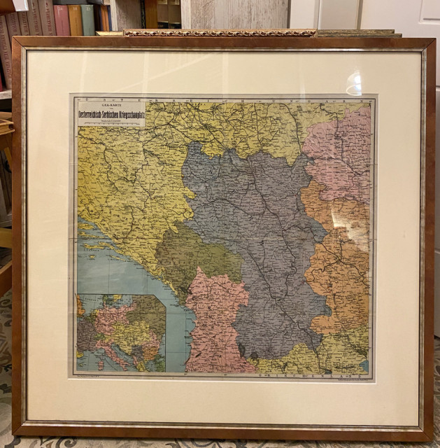 Karta austro-srpskog ratišta (Berlin oko 1915)