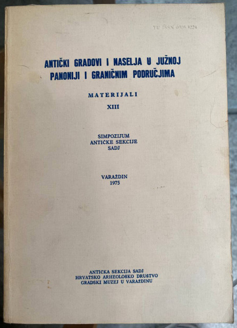 Antički gradovi i naselja u južnoj Panoniji i graničnim područjima - redaktor Branka Vikić - Belančić