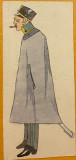 Austrougarski oficiri, dve karikature, tuš/akvarel - Ivan Vanja Jovanović (1910)