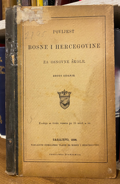 Povijest Bosne i Hercegovine za osnovne škole (1898, 2. izd. latinično)