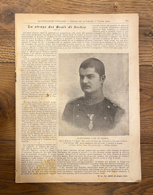 Illustrazione Popolare N. 25, 21. giugno 1903: Majski prevrat