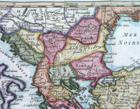Balkan, Grčka, Evropska Turska, Srbija, Bosna, Rumunija - Robert de Vaugondy (1782)