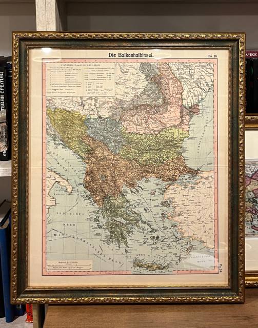 Balkansko poluostrvo 1898 : orig. uramljena mapa