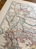Srpsko Dušanovo carstvo, Srpsko (Tribalsko) carstvo, Kraljevina Raška / Zemlje uz Egejsko i Crno more u XIV veku - kartograf Theodor Menke (1877)