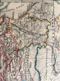 Srpsko Dušanovo carstvo, Srpsko (Tribalsko) carstvo, Kraljevina Raška / Zemlje uz Egejsko i Crno more u XIV veku - kartograf Theodor Menke (1877)
