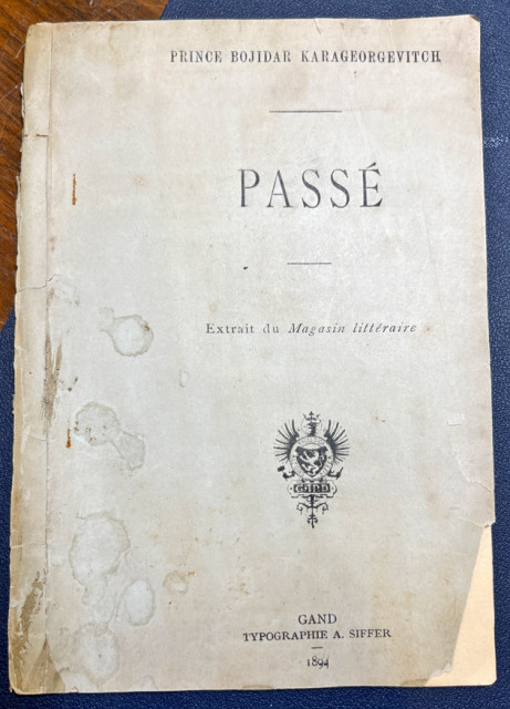 Passé - Prince Bojidar Karageorgevitch 1894