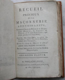 Recueil précieux de la maçonnerie adonhiramite I-II -  Louis Guillemain Saint-Victor (1790/1810)