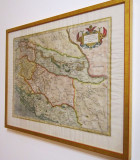 Geografska karta Balkana : Slavonija, Hrvatska, Bosna, deo Dalmacije, deo Srbije - kartograf Gerardus Mercator (Amsterdam oko 1635)