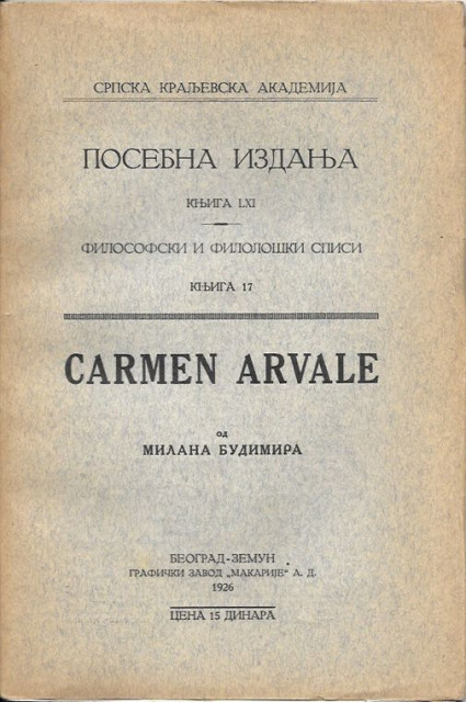 Carmen Arvale - Milan Budimir 1926
