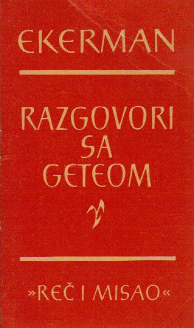 Razgovori sa Geteom - Ekerman Razgovori sa Geteom - Ekerman
