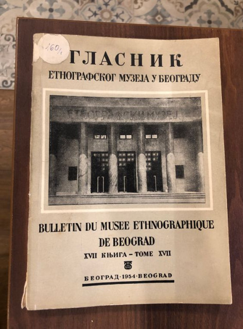 Glasnik Etnografskog muzeja u Beogradu - Tom XVII, 1954