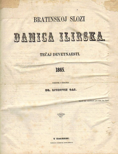 Danica Ilirska, tečaj devetnaesti 1865