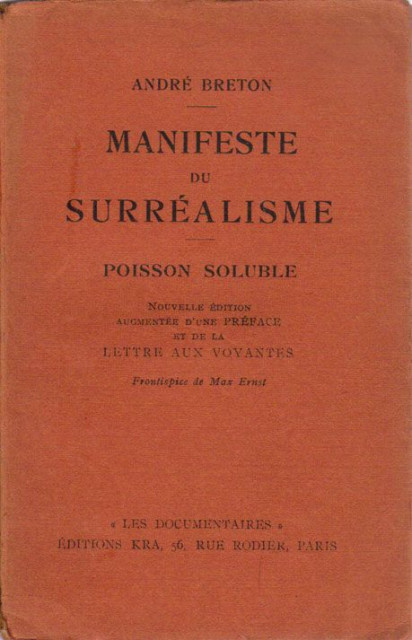 Manifeste du surréalisme, poisson soluble - André Breton 1929