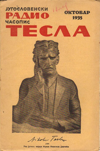 TESLA. Oktobar 1935. Jugoslovenski radio časopis