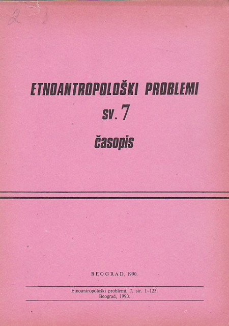 Etnoantropološki problemi sv. 7 - časopis
