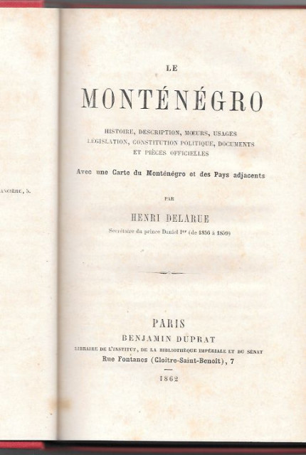 Le Montenegro - Henri Delarue (1862)