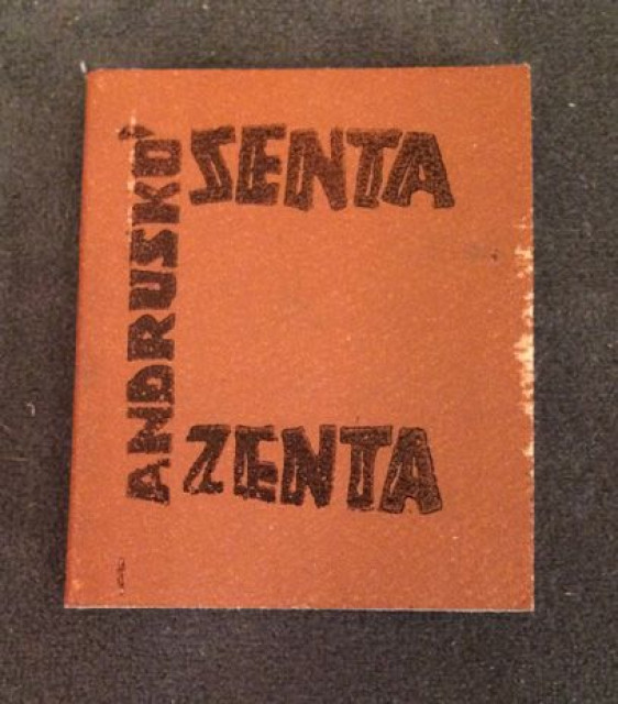 Andrusko Karoly : minijaturna knjiga, drvorezi : SENTA / ZENTA (sa potpisom autora)