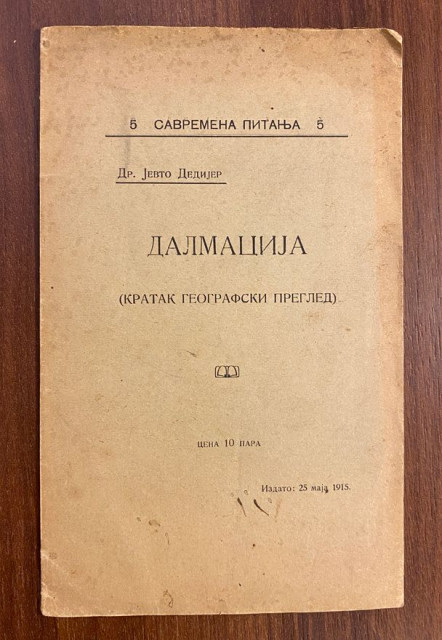 Dalmacija - Jevto Dedijer 1915
