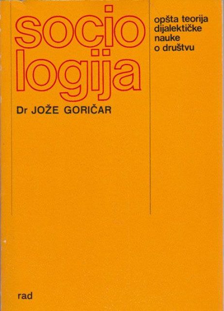 Sociologija - Dr Jože Goričar