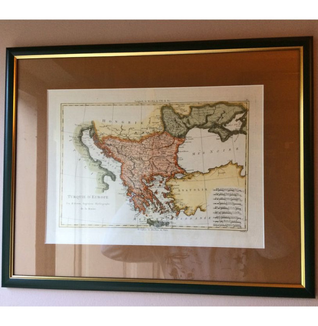 Balkan 1787 : Geografska karta : Srbija, Bosna, Grčka, Crna Gora, Bugarska, Evropska Turska ... - Rigobert Bonne (1787)