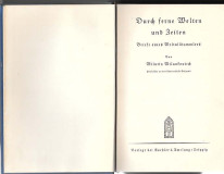 Durch ferne Welten und Zeiten - Briefe eines Weltallbummlers Gebundene Ausgabe (1936) von Milutin Milankovitch