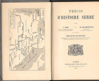 Précis D&#039;histoire Serbe par V. Bain, M. Miladinovitch (Paris 1917)