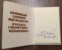 Andrusko Karoly : minijaturna knjiga, linorez : New York - Panorama (sa potpisom autora) 1984