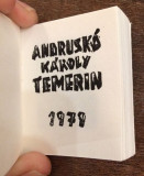 Andrusko Karoly : minijaturna knjiga, drvorezi : TEMERIN (sa potpisom autora) 1979
