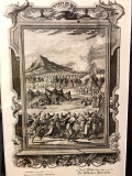 "Propast pobunjenika" Bakrorez 1731-1735 - Johann Jakob Scheuchzer: "Physica Sacra"