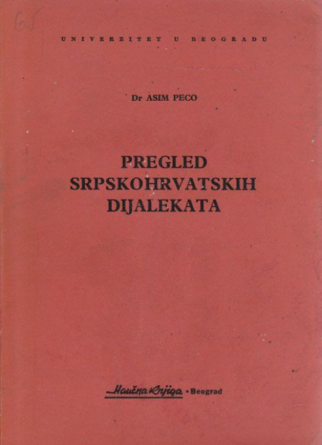 Pregled srpskohrvatskih dijalekata - Dr Asim Peco