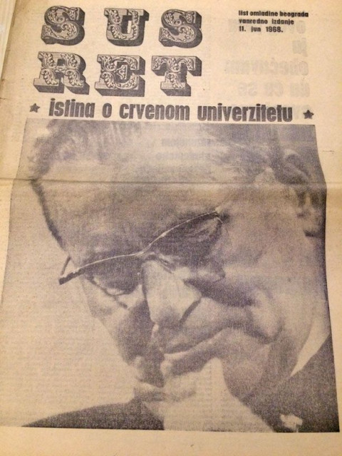 Vanredno izdanje: Istina o crvenom univerzitetu : Susret, list omladine Beograda 11 jun 1968