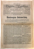 Vest o kapitulaciji Crne Gore u nemačkim novinama: "Montenegros Unterwerfung" : Tägliche Rundschau 18. januara 1916.