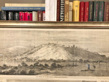 Pogled na Beograd sa Dunava i turski garnizon na Kalemegdanu. Gravira iz 1862.