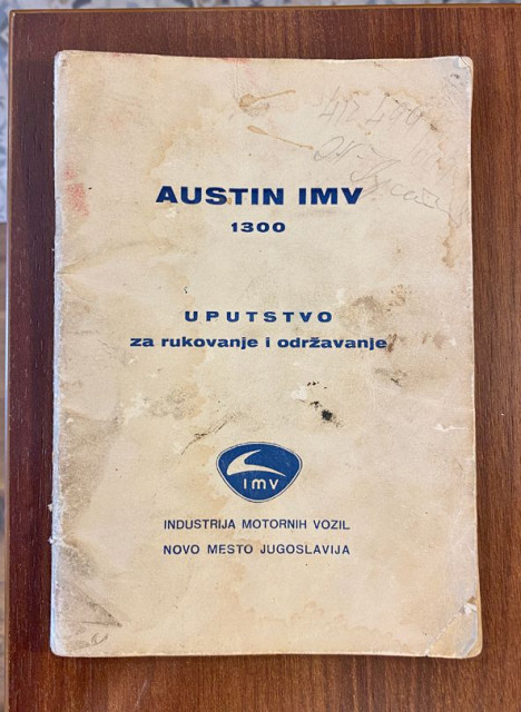 Austin IMV 1300, uputstvo za rukovanje i odrzavanje (1970)